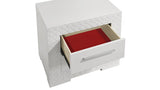 Blanca Modern Style 2-Drawer Night stand Made with Wood in White B009P243271