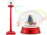 5 Ft Christmas Streetlamp Decor 360&deg Rotating Santa/Snowman/Tree, 15 Colorful LEDs, 8 Tunes, 2 87076378