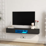 ZNTS Floating TV Stand Wall Mounted with 16 Color LEDs,63" Modern TV Stand, Floating TV Cabinet W1321104202