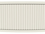 Artisan-Crafted Wave-Pattern Demi-Lune Console Table with Creamy White Finish,Unique Half Moon 23846841