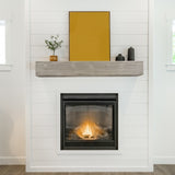 60" Rustic Wood Fireplace Mantel,Wall-Mounted & Floating Shelf for Home Decor W1390138522