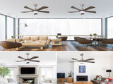 42" 5PCS Solid Wood Blades Ceiling Fan with Lights Remote Control,Quiet DC Motor 3 Blade Ceiling W3596P460832