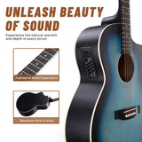 KMA102 41In Basswood Panel Matte Edging Folk Guitar with 15W Amplifier Bag Tuner and other 55011210