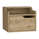 Busan Modern Floating Nightstand , End Table, Side Table Single-Drawer Design with Sleek Two-Tiered B200137838