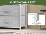 8 Drawers Dresser Chest of Drawers for Fabric Storage Dressers for Living Room Light Gray 92399261