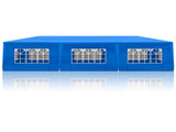 10'x30' Outdoor Party Tent with 8 Removable Sidewalls, Waterproof Canopy Patio Wedding Gazebo, Blue 65785384