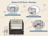 Dog Crate, 30 Inch Medium Folding Metal Wire Pet Single Door Dog Cage with Divider Panel and Plastic 35912716