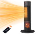 33" Tower Space Heater with 3D Flame, 1500W Portable Electric Heater with Thermostat, 60&deg 35471126