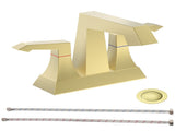 2-Handle Heavy Duty Bathroom with Drain and Supply Kits, Modern Style Lavatory Deck Mounted T3177P277483