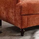 COOLMORE Mid Century Modern chenille Fabric Loveseat sofa, 2-Seat Upholstered Loveseat Sofa Modern W395P151899