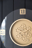 23.5" Round Moving Gear Roman Numeral Clock W2078130296