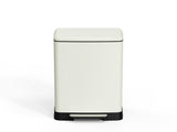 White 14 Gallons Pedal Trash Can with Soft Close Lid, Removable Inner Bucket & Detachable Wheels, 31799952