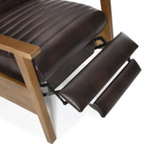 Asher Wood Arm Push Back Recliner - Burnished Brown B050P322580