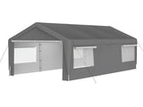 10x20 Heavy Duty Steel Canopy Tent with Roll-up Ventilated Windows, Garage Carport with Removable 83559031
