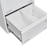 Filing Cabinet Lateral File Cabinet 3 Drawer, White Filing with Lock, Locking Metal File W1247118745