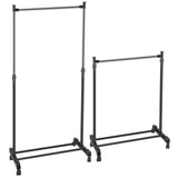 ZNTS Garment Racks 3ft-5.18ft Height Adjustable Clothes Stand Foldable Clothes Hanger w/ Wheels Storage 59687862