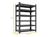 6-Tier Metal Storage Rack, 82"H Garage Shelving, Adjustable Shelves & Reinforced Double-Layer 41068774