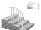 Handrails for Outdoor Steps, Iron Fits 2 Step, Transitional 10964256