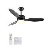 ZNTS 52 inch Indoor/Outdoor Ceiling Fan with LED Select Light Kit - Black 22880690