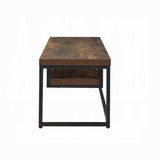 Weathered Oak and Black TV Stand with 1-Shelf B062P209412