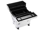 3 in 1 Aluminum Cosmetic Makeup Case Tattoo Box Silver 35664700
