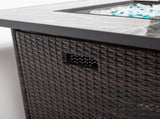 30inch Outdoor Fire Table Propane Gas Fire Pit Table with Lid Gas Fire Pit Table with Glass Rocks 07880043