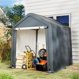 8' x 6.5' Portable Motorcycle Outdoor Storage Shelter,Crafted from 180G PE 16657945