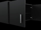 Wall Storage Cabinet 20" H, Two Doors, Three Internal Shelves, Black B097132955