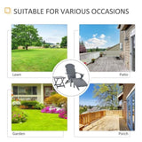 3-Piece Folding Adirondack Chair with Ottoman and Side Table, Outdoor Wooden Fire Pit Chairs w/ W2225142506