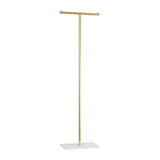Clothing Rack, Golden Metal Freestanding Heavy Duty Clothes Rack with Marble Base, Multipurpose 09528329