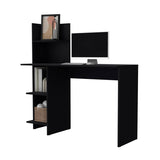 ZNTS Black Four Shelves Writing Desk B062P175175