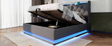 Queen size Upholstered bed, 360 surround LED function, Buttons/Apps/Remote Control, hydraulic N736P188807G