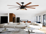 66 Inch Ceiling Fan With 6 Speed Wind 8 Dual Colors Blades Remote Control Reversible DC Motor With W934P211103