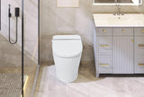 ZNTS Heated Seat Smart Toilet without Bidet, Upmarket Compact Dual Flush Toilet 1/1.28 GPF, Tank less 46706017