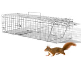 24" Live Animal Cage Trap, Heavy Duty Folding Raccoon Trap, Humane Cat Trap with Handle for Rabbits, 56586332