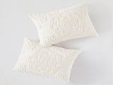 3-Piece Tufted Cotton Chenille Medallion Comforter Set Off-White King/Cal King B03597074