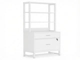 Vertical File Cabinet, 2-Drawer Filing Cabinet with Open Storage Shelves 53330321