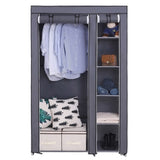 67" Portable Clothes Closet Wardrobe with Non-woven Fabric and Hanging Rod Quick and Easy to 69240529