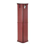Corner Curio Cabinet with Lights, Adjustable Tempered Glass Shelves, Mirrored Back, Display W1693P165015