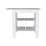 Kitchen Island Pompeya, Three Shelves, White Finish B092123304