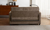 56.9" Loveseat Sofa Pull-out Sofa Bed Sleeper Sofa with a Reversible Backrest Cushion, Side Pockets, N719P208853D