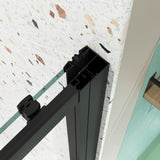50"-54"W x 72"H sliding shower door, sliding door, with 1/4" tempered glass and Matted Black finish W2122P228622
