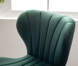 Ellston Upholstered Adjustable Swivel Barstools in Green, Set of 2 T2574P164875