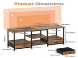 47" TV Stand for 65" TVs, Media Console with Built-In USB, Type-C & AC Charging Station, 84170196