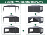 10x10ft Outdoor Pop Up Canopy, Portable Instant Canopy Tent with 4 Sidewalls for Outdoor Events 37940697
