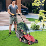 10 ampere 13 inch electric rope lawn mower with dual safety switches -Red 49464649