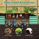 8x4x1 ft Galvanized Raised Garden Bed, Outdoor Planter Garden Boxes Large Metal Planter Box for W1859P197954