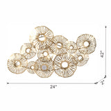 24x2x42" Gold Iron Wall Art W2078P205303