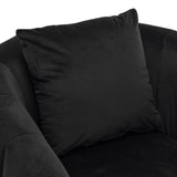360&deg Swivel Accent Chair, Modern Velvet Fabric Living Room Armchair with Fluffy Cushions, Comfy 27780412