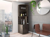 Seattle Bar Cabinet, Eight Bottle Cubbies, Two Large Open Shelves B128P322509